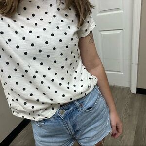 Classic White Polka Dot Women's Tee